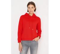 Hoodie CECIL, Damen, Gr. XXL (46), rot (pumpkin orange), Sweatware, 54% Polyester, 46% Baumwolle, unifarben, comfort fit, ohne Ausschnitt, Bündchen, Sweatshirts Hoodie, aus softem Materialmix (6061071
