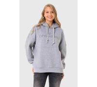 Hoodie CIPO & BAXX "HOODIE SWEATSHIRT", Damen, Gr. M, grau, 70% Baumwolle, 30% Polyester, unifarben, Basic, regular fit normal, Sweatshirts Hoodie, sportlich-lässiges Kleidungsstück (56898063-M) grau