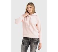 Hoodie CIPO & BAXX "HOODIE SWEATSHIRT", Damen, Gr. S, rosa (pink), 70% Baumwolle, 30% Polyester, bedruckt, Basic, regular fit normal, Sweatshirts Hoodie, modisch und komfortabel (28197335-S) pink