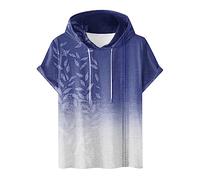 Hoodie Damen Kurzarm Einfarbig Kapuzenpullover Modische Sweatshirt Mit Kapuze Locker Kapuzenpulli Plus Size Hoody Oberteile Bequem Baumwolle Bluse Sommer Klassisch Tops Sportshirt Sommershirts