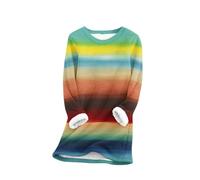 Hoodie Damen Lässige Pullover Leoparden Bluse Shirt Sommer Locker Weihnachtspullover Aus Baumwolle Strickjacke Teenager Maedchen Trend Sport Tshirt Puffärmel Pulli Uebergroesse Blouses for Women