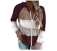 Hoodie Damen mit Kapuze Große Größen Lang Pullover Shirtjacke Leicht mit Reißverschluss Dünn Hoodie Sweatjacke Sommer mit Tasche Oversize Baumwolle Sweatshirt Kapuzenjacke Damen Hoodie Mit Kapuze