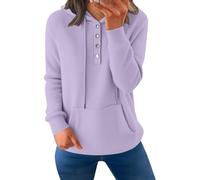 Hoodie Damen Oversiz, Sweatshirt Damen Mit Kapuze Kapuzenpullover Oversize Hoodies Sport Langarmshirt Basic Kurzeshirt Mit Taschen Kapuzenpulli Hoody Casual Sweatjacke Pullover Einfarbig Sweatpullover