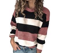 Hoodie Damen Pullover Mit Glitzer Schwarz Für Ältere Tshirt Oversized Metallic Silber Oberteil Pulli Gestreift Top Elegant Xs Langarmshirt Rundhals 90Er Shirt Winterjacke Übergrößen Russell