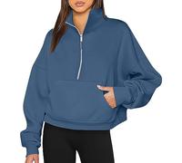 Hoodie Damen Reißverschluss, Hoodie Damen Mit Kapuze Hoodies Für Damen, Hoodie Schwarz Damen Sweatshirt Damen, Pullover & Strickjacken Für Damen Oversized Hoodie Hoodie Oversize Damen(2-blue,M)