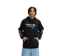 Hoodie DC SHOES "Side Flame", Herren, Gr. XXL, schwarz, Obermaterial: 55% Baumwolle, 25% Baumwolle, 20% Polyester., Sweatshirts Hoodie (59306637-XXL) schwarz