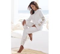 Hoodie ELBSAND "- Strickpullover mit Kapuze" Gr. 32/34, weiß (wollweiß) Damen Sweatshirts (54626223-32) wollweiß