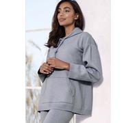Hoodie ELBSAND Gr. 36/38, blau (rauchblau meliert) Damen Sweatshirts (91153433-36) rauchblau meliert