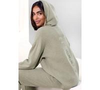 Hoodie ELBSAND, Damen, Gr. 48/50, grün (oliv meliert), Feinstrick, Obermaterial: 50% Viskose, 28% Polyester, 22% Polyamid, meliert, unifarben, Sweatshirts Hoodie, aus hochwertigen Strick (11554958-48)