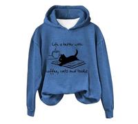 Hoodie Elegant Damen Pullover Kapuzenpullover Sweatshirt Jacke Blau Tunika Sweatjacke Duenn Hoody Mit Kapuze Joop Hoher Kragen Gestreift Lieblingsmensch Ankermotiv Weihnachtspullover Paare Set
