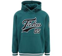 Hoodie FUBU "Fubu Herren FM223-004-1 Varsity Heavy Hoodie", Herren, Gr. M, grün, schwarz, 80% Polyester, 20% Baumwolle, Rundhals, Sweatshirts Hoodie (66515419-M) grün, schwarz