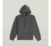 Hoodie G-STAR "Modern washed hdd sw ls", Herren, Gr. M, grau (dk schwarz gd), Sweatware, Obermaterial: 100% Baumwolle, washed, regular fit hüftbedeckend, Rundhals, Rippbündchen, Sweatshirts Hoodie, mi