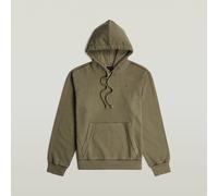 Hoodie G-STAR "Modern washed hdd sw ls", Herren, Gr. XL, grün (schwarz khaki gd), Sweatware, Obermaterial: 100% Baumwolle, washed, regular fit hüftbedeckend, Rundhals, Rippbündchen, Sweatshirts Hoodie