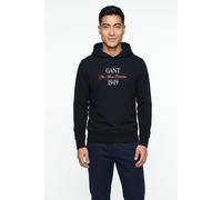 Hoodie GANT "GRAPHIC", Herren, Gr. 3XL, schwarz, Sweatware, Obermaterial: 80% Baumwolle, 20% Polyester, normal, Rippbündchen, Sweatshirts Hoodie (55718108-XXXL) schwarz