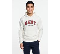Hoodie GANT "GRAPHIC", Herren, Gr. L, weiß (eggshell), Sweatware, Obermaterial: 80% Baumwolle, 20% Polyester, normal, Bündchen, Sweatshirts Hoodie (20502343-L) eggshell