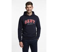 Hoodie GANT "GRAPHIC", Herren, Gr. XL, schwarz (evening blau), Sweatware, Obermaterial: 80% Baumwolle, 20% Polyester, normal, Bündchen, Sweatshirts Hoodie (76226561-XL) evening blau
