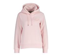 Hoodie GANT "REG TONAL SHIELD HOODIE", Damen, Gr. S, rot (salmon), Sweatware, Obermaterial: 78% Baumwolle, 22% Polyester, casual, regular fit hüftlang, Langarm Rippbündchen, Sweatshirts, Ton in Ton St