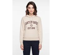 Hoodie GANT "REGULAR GRAPHIC", Damen, Gr. 3XL, beige (light beige melange), Sweatware, Obermaterial: 80% Baumwolle, 20% Polyester, regular fit normal, Rippbündchen, Sweatshirts Hoodie (13360265-XXXL)