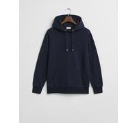 Hoodie GANT "TONAL SHIELD", Herren, Gr. 3XL, evening blau, Sweatware, Obermaterial: 100% Baumwolle, regular fit, Rippbündchen, Sweatshirts Hoodie, Ton-in-Ton Stickerei, regular fit, Sweatshirt (294452