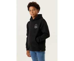 Hoodie GARCIA, Jungen, Gr. 128/134, schwarz, Sweatware, Obermaterial: 80% Baumwolle, 20% Polyester, normal, ohne Ausschnitt, Sweatshirts Hoodie, Rückseite plakativ bedruckt (59603254-128) schwarz