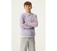 Hoodie GARCIA, Jungen, Gr. 140/146, misty lila, Sweatware, Obermaterial: 80% Baumwolle, 20% Polyester, regular fit taillenbedeckt, Rippbündchen, Sweatshirts Hoodie, mit Print (95318463-140)