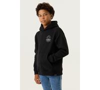 Hoodie GARCIA, Jungen, Gr. 140/146, schwarz, Sweatware, Obermaterial: 80% Baumwolle, 20% Polyester, normal, ohne Ausschnitt, Sweatshirts Hoodie, Rückseite plakativ bedruckt (59603254-140) schwarz
