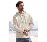 Hoodie H.I.S, Herren, Gr. L (52/54), beige, Sweatware, Obermaterial: 60% Baumwolle, 40% Polyester, unifarben, regular fit normal, Rundhals, angesetztes Bündchen, Sweatshirts Hoodie, Langarm Sweater mi