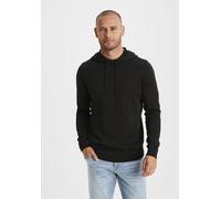 Hoodie H.I.S "Strickpullover mit Kapuze", Herren, Gr. XL (56/58), schwarz, Feinstrick, Obermaterial: 60% Baumwolle, 40% Polyester, unifarben, regular fit normal, Rundhals, Strickbündchen, Sweatshirts