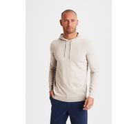 Hoodie H.I.S "Strickpullover mit Kapuze", Herren, Gr. XXL (60/62), beige, Feinstrick, Obermaterial: 60% Baumwolle, 40% Polyester, unifarben, regular fit normal, Rundhals, Strickbündchen, Sweatshirts H