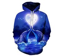 Hoodie Herren 3D Drucken Kreative Panda-Serie/Delphin-Serie Pullovers Herren Oversize Moderner Urban Style Sweatshirt Herren Frühling Straße Mode Kapuzenpullover Herren WYHT01 4XL