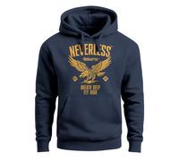 Hoodie Herren Adler Eagle Print Retro Aufdruck Vintage Design Kapuzen-Pullover Männer Fashion Streetstyle - Vintage Eagle navy 3XL