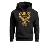 Hoodie Herren Adler Eagle Print Retro Aufdruck Vintage Design Kapuzen-Pullover Männer Fashion Streetstyle - Vintage Eagle schwarz XL