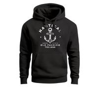 Hoodie Herren Anker Motiv Nautical Kapuzen-Pullover Männer Fashion Streetstyle - Nautical Anker schwarz XXL