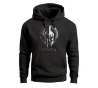Hoodie Herren Aufdruck Sparta Helm Krieger Warrior Printshirt T-Shirt Kapuzen-Pullover Männer Fashion Streetstyle