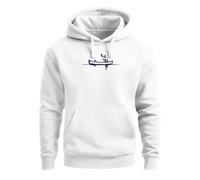 Hoodie Herren Bär Familie Kanu Outdoor Print Aufdruck Motiv Kapuzen-Pullover Männer Fashion Streetstyle