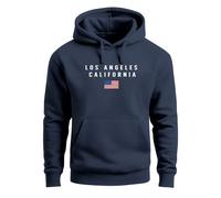 Hoodie Herren Bedruckt Schriftzug California Los Angeles USA Amerika Flagge Fashion Streetstyle - California navy S