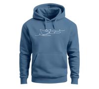 Hoodie Herren Boot Polygon Papier-Schiff Origami Aufdruck Print Kapuzen-Pullover Männer Fashion Streetstyle