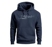 Hoodie Herren Boot Polygon Papier-Schiff Origami Aufdruck Print Kapuzen-Pullover Männer Fashion Streetstyle