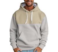 Hoodie Herren,Druck Sweatshirt mit Kordelzug Kapuze Langarm Kapuzenpullover Herren Tasche Hemd Winter 2024 Kapuzenjacke Baumwolle Bequeme Pulli Lässig Loose Shirt Geschenke Für Männer(#G Light Gray,L)