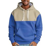 Hoodie Herren,Druck Sweatshirt mit Kordelzug Kapuze Langarm Kapuzenpullover Herren Tasche Hemd Winter 2024 Kapuzenjacke Baumwolle Bequeme Pulli Lässig Loose Shirt Geschenke Für Männer(#G Blue,L)