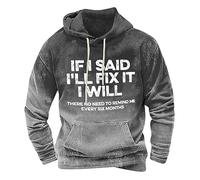 Hoodie Herren,Druck Sweatshirts mit Kordelzug Kapuze Langarm Kapuzenpullover mit Tasche Shirt Winter 2024 Sweatjacke Bequeme Pulli Lässig Oversize Pulli Geschenke Für Männer Jacke(#B Black,XXL)