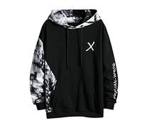 Hoodie Herren Ethnischer Vintage Druck Aesthetic Hoodie Langarm Pullover Kapuzenpullover Hoodie Langarm Shirts Sweatjacke Herren Sweat HoodieHerren HerrenKapuzenpullover HerrenSweatjacke(Schwarz,7XL)