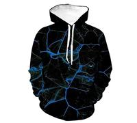 Hoodie Herren Kapuzenpullover 3D Druck Kontrastfarbe Sweatshirt Pulli mit Kapuze Herbst Sport Freizeit Pullover Outdoor Verdickte Trainingsjacke Windjacke