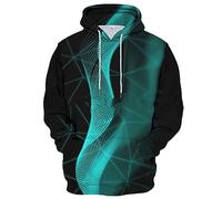 Hoodie Herren Langarm Mode Gestreiftes Gradient Kapuzenpullover Mit Taschen Oversize Hoody Casual Mit Kapuze Herbst Winter Basic Sweatshirt Für Männer Leicht Bequeme Hooded Kapuzenpulli Streetwear