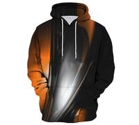Hoodie Herren Langarm Mode Gestreiftes Gradient Kapuzenpullover Mit Taschen Oversize Hoody Casual Mit Kapuze Herbst Winter Basic Sweatshirt Für Männer Leicht Bequeme Hooded Kapuzenpulli Streetwear