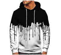 Hoodie Herren Langarm Mode Gestreiftes Gradient Kapuzenpullover Mit Taschen Oversize Hoody Casual Mit Kapuze Herbst Winter Basic Sweatshirt Für Männer Leicht Bequeme Hooded Kapuzenpulli Streetwear