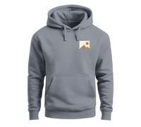 Hoodie Herren Outdoor Adventure Kapuzenpulli Brustlogo Natur Berge Wandern Fashion - Mointain Badge convoy grey L
