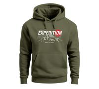 Hoodie Herren Outdoor Berge Wandern Naturliebhaber Expedition Northlane Aufschrift Männer Printshirt Fashion Streetstyle - Expedition Northlane oliv 3XL
