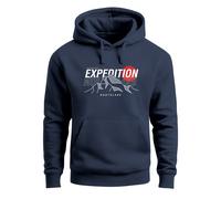 Hoodie Herren Outdoor Berge Wandern Naturliebhaber Expedition Northlane Aufschrift Männer Printshirt Fashion Streetstyle - Expedition Northlane navy S