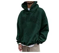 Hoodie Herren Oversize Los Angeles Backprint Pullover Sweatshirt Mit Kapuze Brief Print Langarm Kapuzenpullover Mit Kordelzug Tasche Männer Casual Hoody